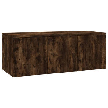 The Living Store TV-kast - Gerookt eiken - 80 x 34 x 30 cm - Duurzaam hout