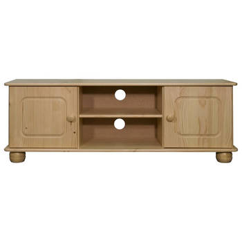 The Living Store Stereokast Hout TV-meubel - 115 x 29 x 40 cm - Massief grenenhout