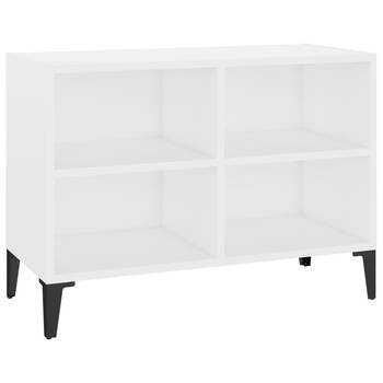 The Living Store Tv-meubel met metalen poten 69-5x30x50 cm wit - Kast