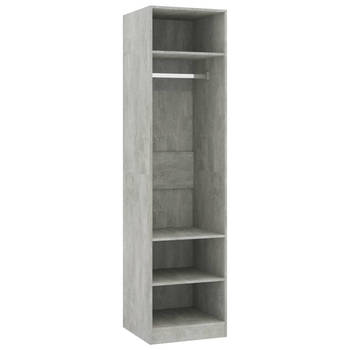 The Living Store Kledingkast Compacte Betongrijs 50x50x200 cm - Stevig en Duurzaam