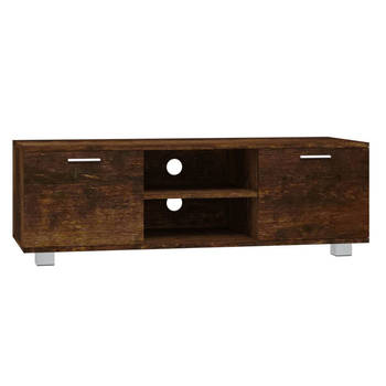 The Living Store TV-meubel - Modern - TV-kast - 120 x 40.5 x 35 cm - Gerookt eiken