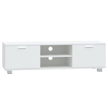 The Living Store TV-meubel - Wit - 140 x 40.5 x 35 cm - Duurzaam hout