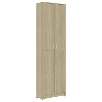 The Living Store Halkast Compacte Kledingkast - 55x25x189cm - Hoogwaardig spaanplaat