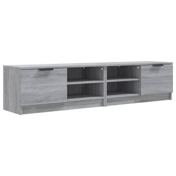 The Living Store TV-meubel - Stereokast - 80 x 35 x 36.5 cm - Grijs Sonoma Eiken