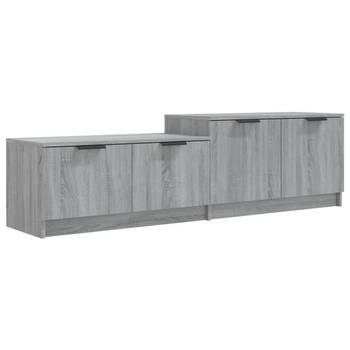 The Living Store TV-meubel Stereokast - 158.5 x 36 x 45 cm - Grijs Sonoma Eiken