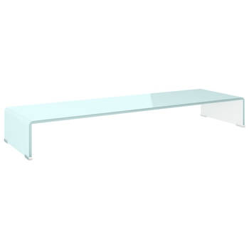 The Living Store TV-Meubel Gehard Glas - 100x30x13 cm - Groen