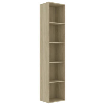 The Living Store Boekenkast - Sonoma Eiken - 40x30x189 cm - 5 schappen