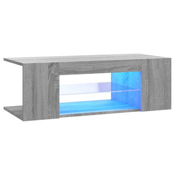 The Living Store TV-meubel - Trendy Design - Tv-meubels - 90x39x30cm - Met RGB LED-verlichting