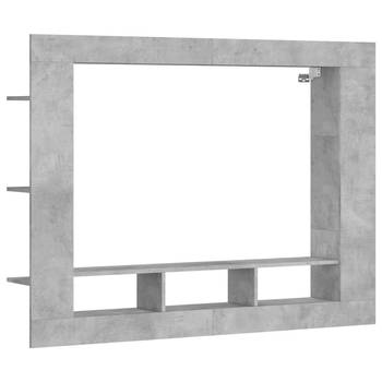 The Living Store Tv-meubel Betongrijs 152x22x113cm - Praktisch en trendy design