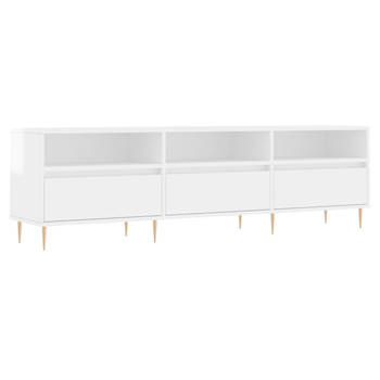 The Living Store TV-meubel Tv-kast - 150 x 30 x 44.5 cm - Hoogglans wit