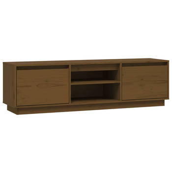 The Living Store TV-kast Massief grenenhout - 140 x 35 x 40 cm - Honey Brown