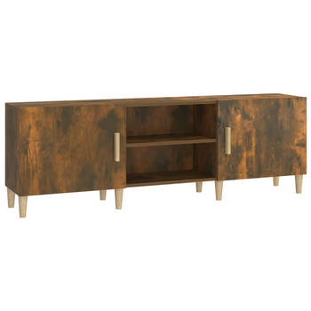 The Living Store Tv-Kast - Klassiek Gerookt Eiken - 150x30x50 cm - Sterk en Stevig