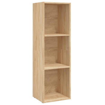 The Living Store Boekenkast - Sonoma Eiken - 36 x 30 x 114 cm - 3 Vakken