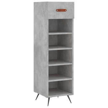 The Living Store Schoenenkast - Elegant - Opbergsysteem - Afmetingen- 30 x 35 x 105 cm - Betongrijs