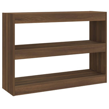 The Living Store Boekenkast Bruineiken - 100 x 30 x 72 cm - Bewerkt hout