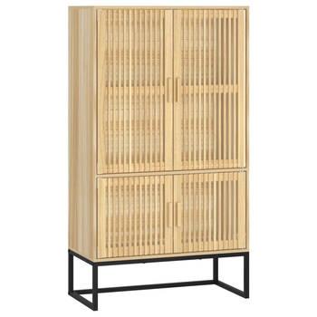 The Living Store Hoge kast 70x35x125 cm bewerkt hout - Kast