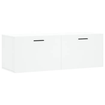 The Living Store Wandkast - Wandgemonteerd - 100 x 36.5 x 35 cm - Wit