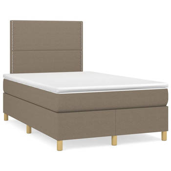 The Living Store Boxspringbed - Serene - Taupe - 203x120x128 cm - Duurzaam
