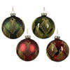 Decoris - Kerstbal glas d8 cm a2 LXV kerst