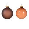 Decoris - Kerstbal glas d6 cm espresso 6st kerst