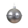 Decoris - Kerstbal glas d8 cm zilver I kerst