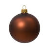 Decoris - Kerstballen glas d10 cm espresso 4st kerst