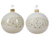 Decoris - Kerstbal glas d8 cm wolwit a2 kerst