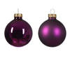 Decoris - Kerstbal glas d5 cm violet ass 12st kerst