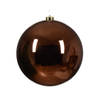 Decoris - Kerstbal kunststof d20 cm espresso kerst