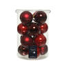 Decoris - Kerstbal glas d8 cm kerstrood 16st kerst