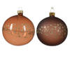 Decoris - Kerstbal glas d8 cm espresso a2 IV kerst