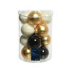 Decoris - Kerstballen glas d8 cm wolwit 16st kerst