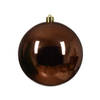 Decoris - Kerstbal kunststof d14 cm espresso kerst