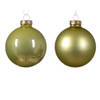 Decoris - Kerstbal glas d7 cm pistache ass 8st kerst