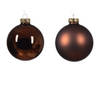 Decoris - Kerstbal glas d8 cm espresso ass 6st kerst