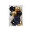 Decoris - Kerstbal glas d3.5 cm wlwt ass 16st kerst