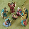 Kerststal poly 7 figuren multi 6 stuks