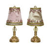 Decoris - Lamp plastic sequin d8h14 cm a2 kerst