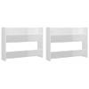 The Living Store Schoenenkast - Muurmontage - 80 x 18 x 60 cm - Hoogglans wit