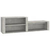 The Living Store Schoenenkast - Betongrijs - 150 x 35 x 45 cm - Stabiel materiaal