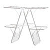 Zenzee Wasrek inklapbaar - wasrek staand - 3-Traps vleugel droogrek - zilver - RVS Kunststof -138 x 60,5 x 112 cm
