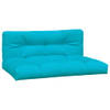 The Living Store Palletkussen - Turquoise - 120 x 80 x 12 cm - Duurzame polyester stof