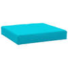 The Living Store Palletkussen - 60 x 60 x 8 cm - Oxford stof - Zachte schuimvezel vulling - Turquoise