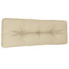 The Living Store Palletkussen - Beige - 120 x 40 x 12 cm - Waterafstotend