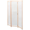 The Living Store Kamerverdeler 3 panels - 120 x 170 x 4 cm - Crème - Houten frame