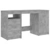 The Living Store Bureau 140x50x76 cm spaanplaat betongrijs - Bureau