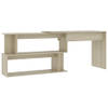 The Living Store Bureau Hoekbureau - 200 x 50 x 76 cm - Draaibaar - Sonoma eiken