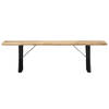 The Living Store Bankje 160 cm massief mangohout - Bank