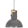 The Living Store Hanglamp Industrieel - 154 cm - Grijs IJzer en Mangohout