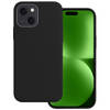Basey iPhone 15 Hoesje Siliconen Back Cover Case - iPhone 15 Hoes Silicone Case Hoesje - Zwart